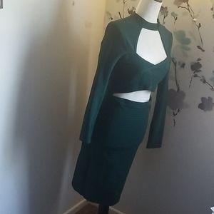Fashion nova bandage  green dress
